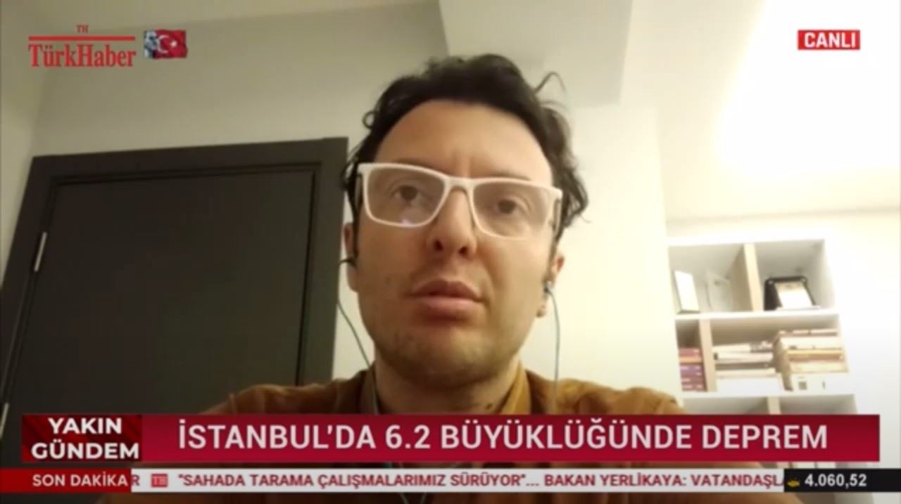 şUBE BAŞKANI SİNANCAN ÖZİÇER, 23 NİSAN 2025 TARİHİNDE İSTANBUL'DA MEYDANA GELEN DEPREM İLE İLGİLİ GÖRSEL VE YAZILI BASINDA AÇIKLAMALARDA BULUNMUŞTUR.