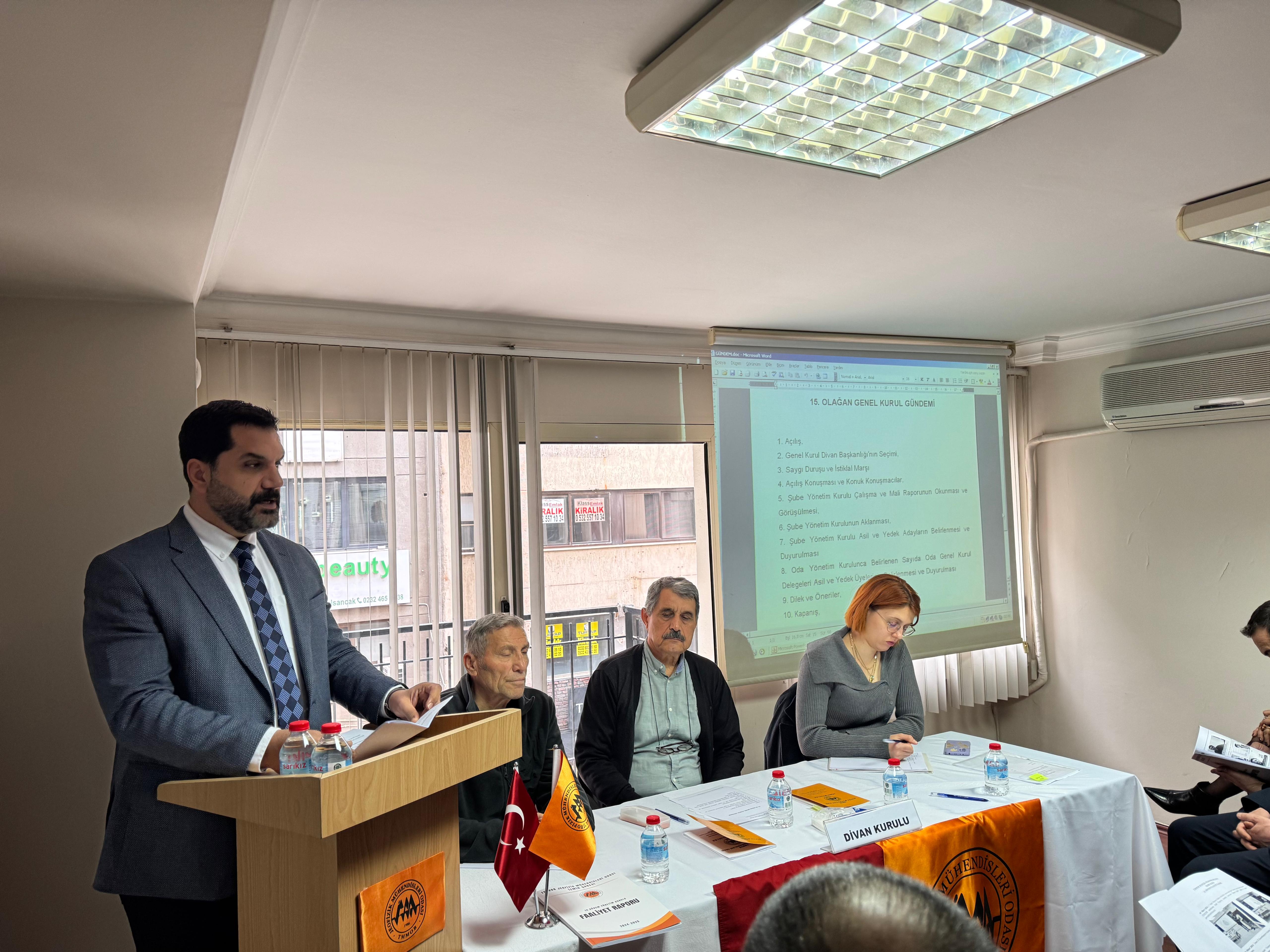 TMMOB JEOFİZİK MÜHENDİSLERİ ODASI İZMİR ŞUBESİ 15. OLAĞAN GENEL KURULU GERÇEKLEŞTİRİLDİ.