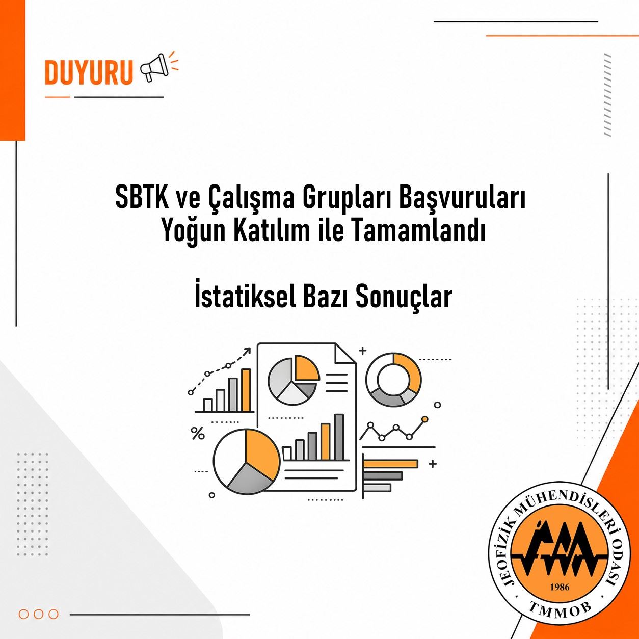 Sürekli Bilimsel Teknik Kurullarımız (SBTK) ve Çalışma Gurubu Başvuruları Tamamlandı