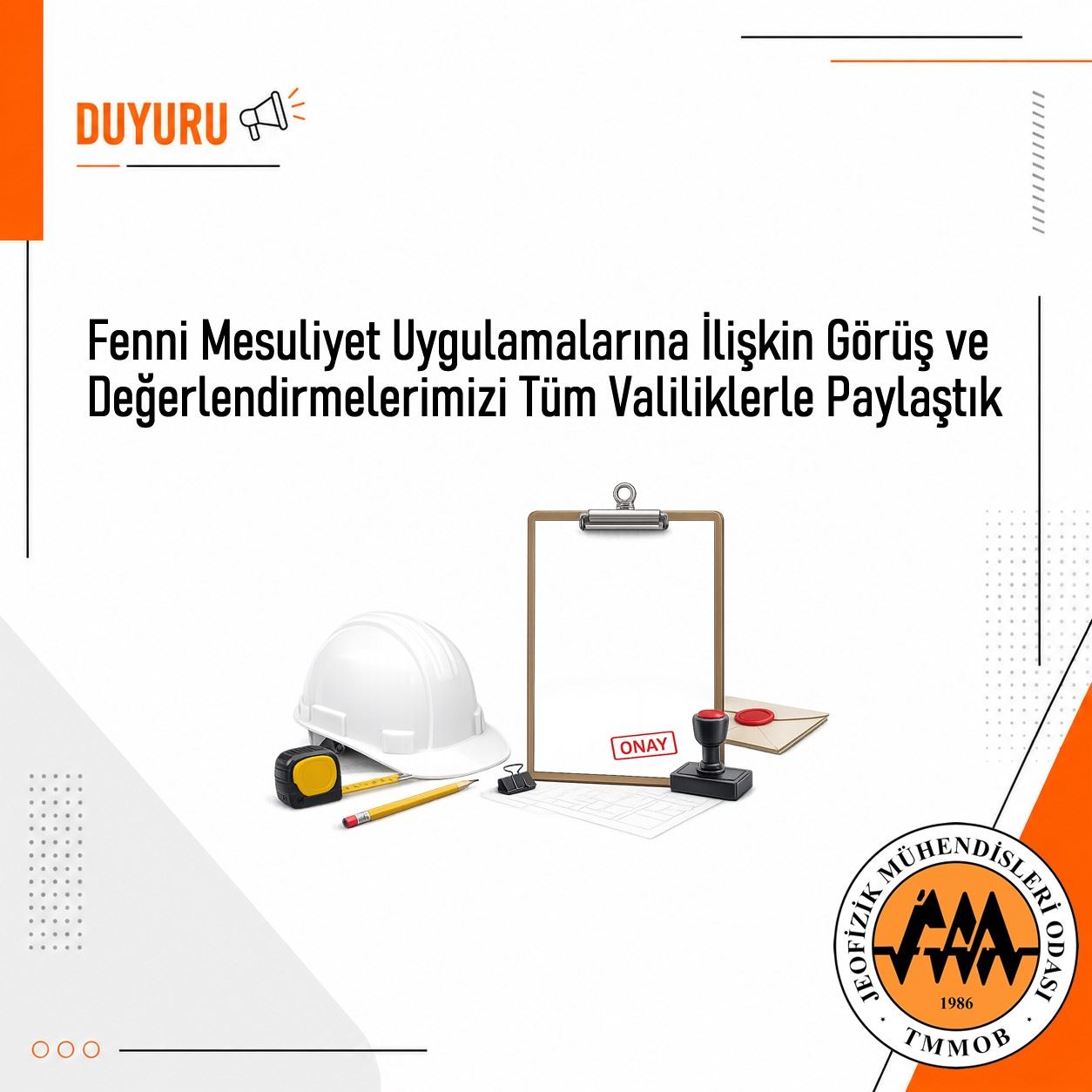 Planlı Alanlar İmar Yönetmeliği kapsamında yürütülen fenni mesuliyet uygulamalarında mevzuat hükümlerinin eksiksiz uygulanmasına yönelik görüş ve değerlendirmelerimizi valiliklerimizle paylaştık.