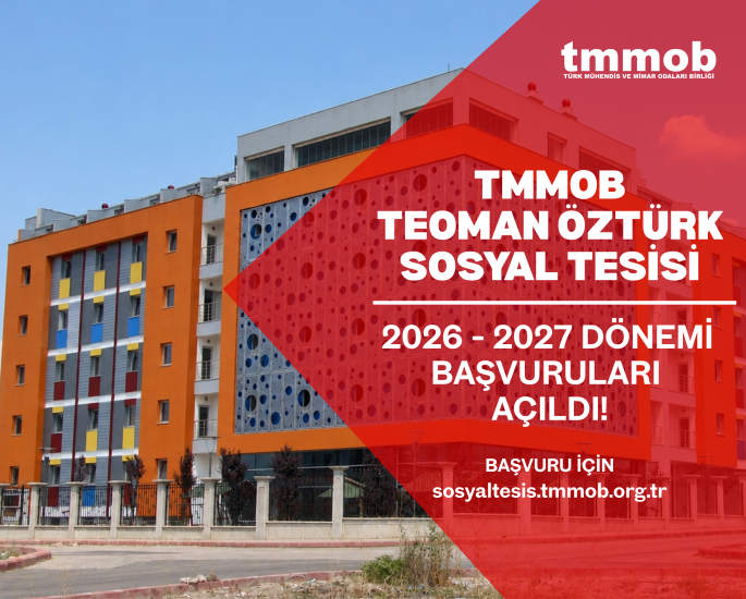 TMMOB Teoman Öztürk Sosyal Tesisi 2026-2027 öğrenim dönemi için başvuru ve kayıtlar başladı.