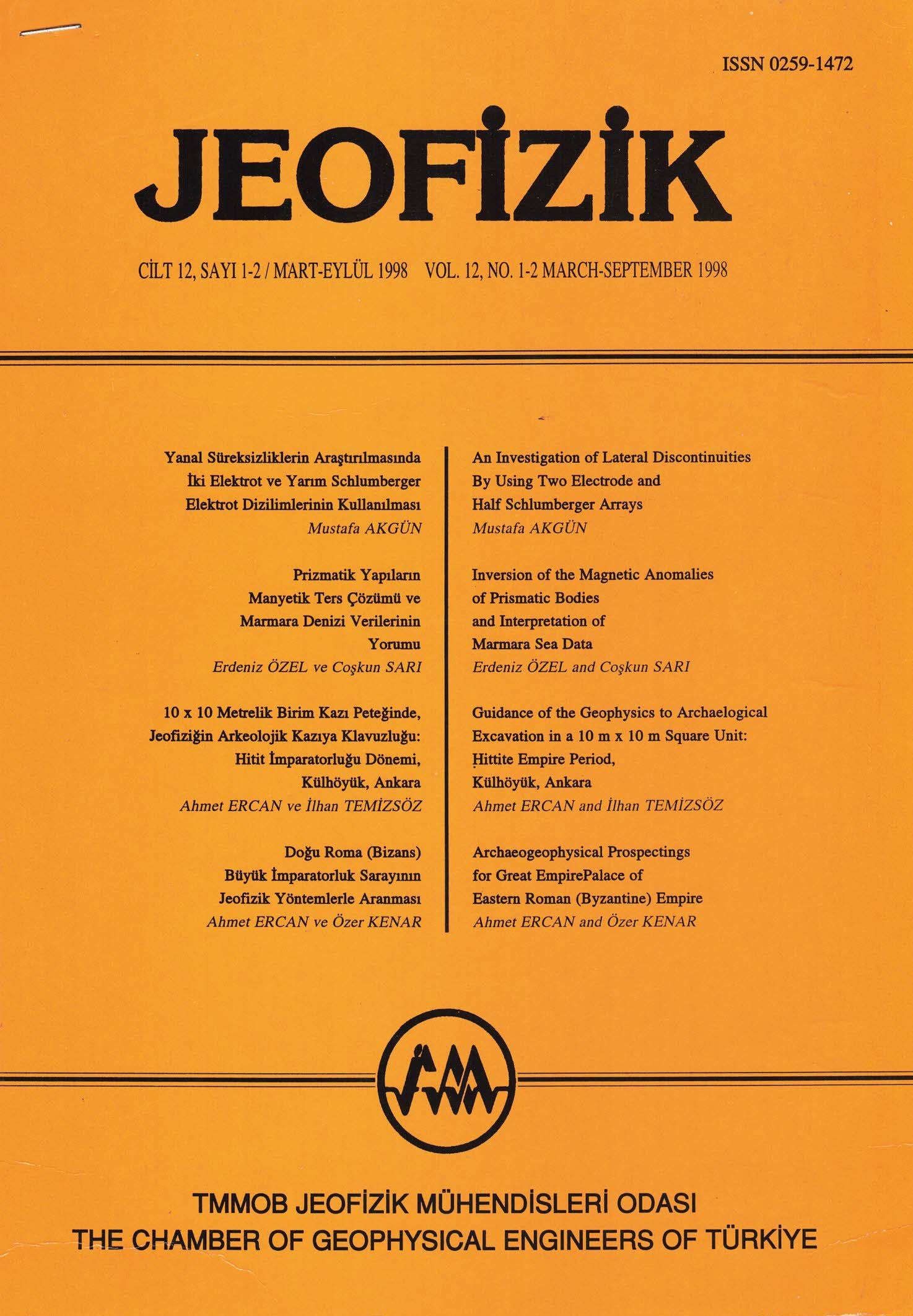 JEOFİZİK DERGİSİ CİLT 12 - SAYI - 1-2 MART- EYLÜL - 1998.pdf