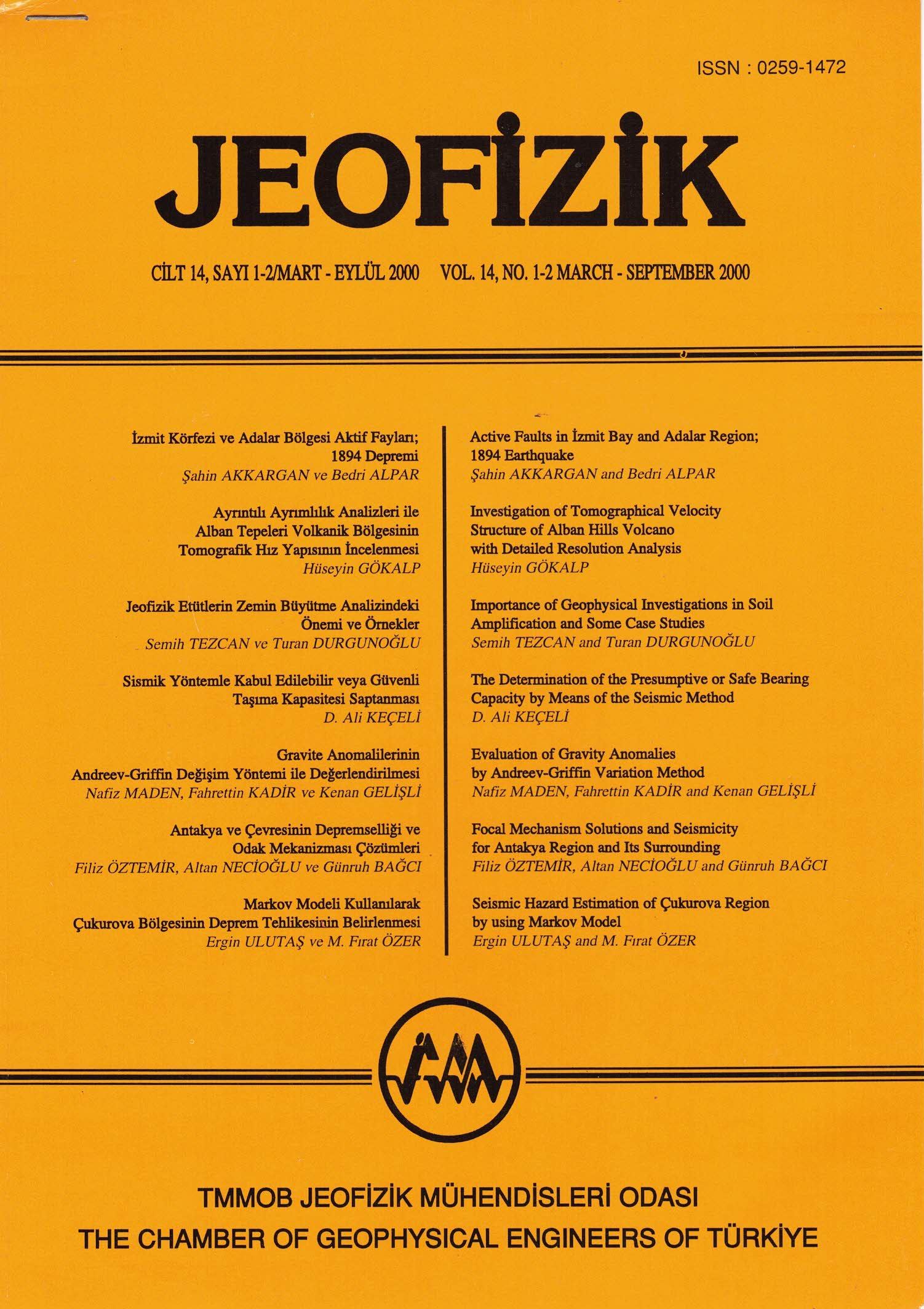 JEOFİZİK DERGİSİ CİLT 14 - SAYI - 1-2 MART- EYLÜL - 2000.pdf