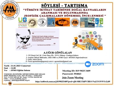 TÜRKİYE İKTİSAT TARİHİNDE DOĞAL KAYNAKLARIN ARANMASI VE BULUNMASINDA JEOFİZİK ÇALIŞMALARIN DÖNEMSEL İNCELENMESİ KONULU SÖYLEŞİTARTIŞMA 21 OCAK 2023 ANKARA