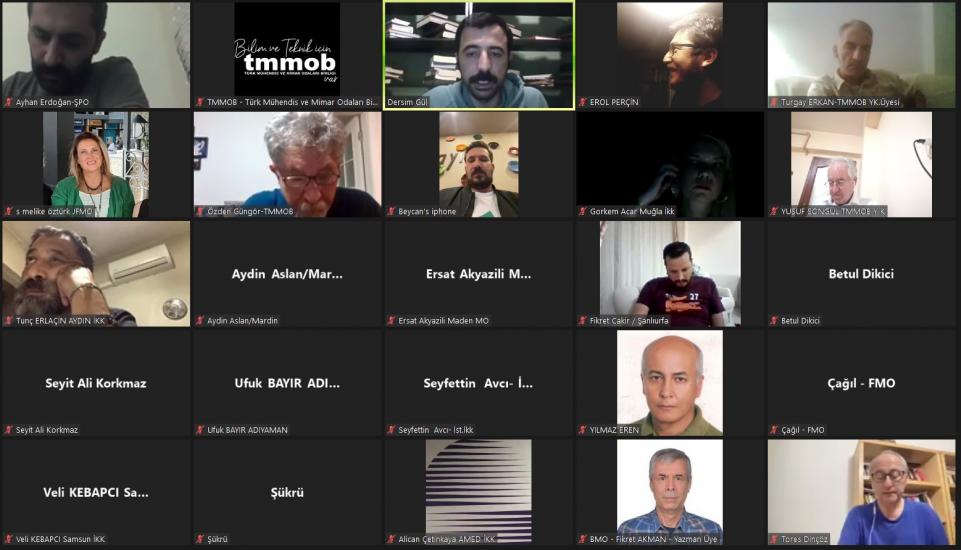 TMMOB GENEL SEKRETERİ, ODA SEKRETER/YAZMAN ÜYELERİ VE İKK SEKRETERLERİ ORTAK TOPLANTISI