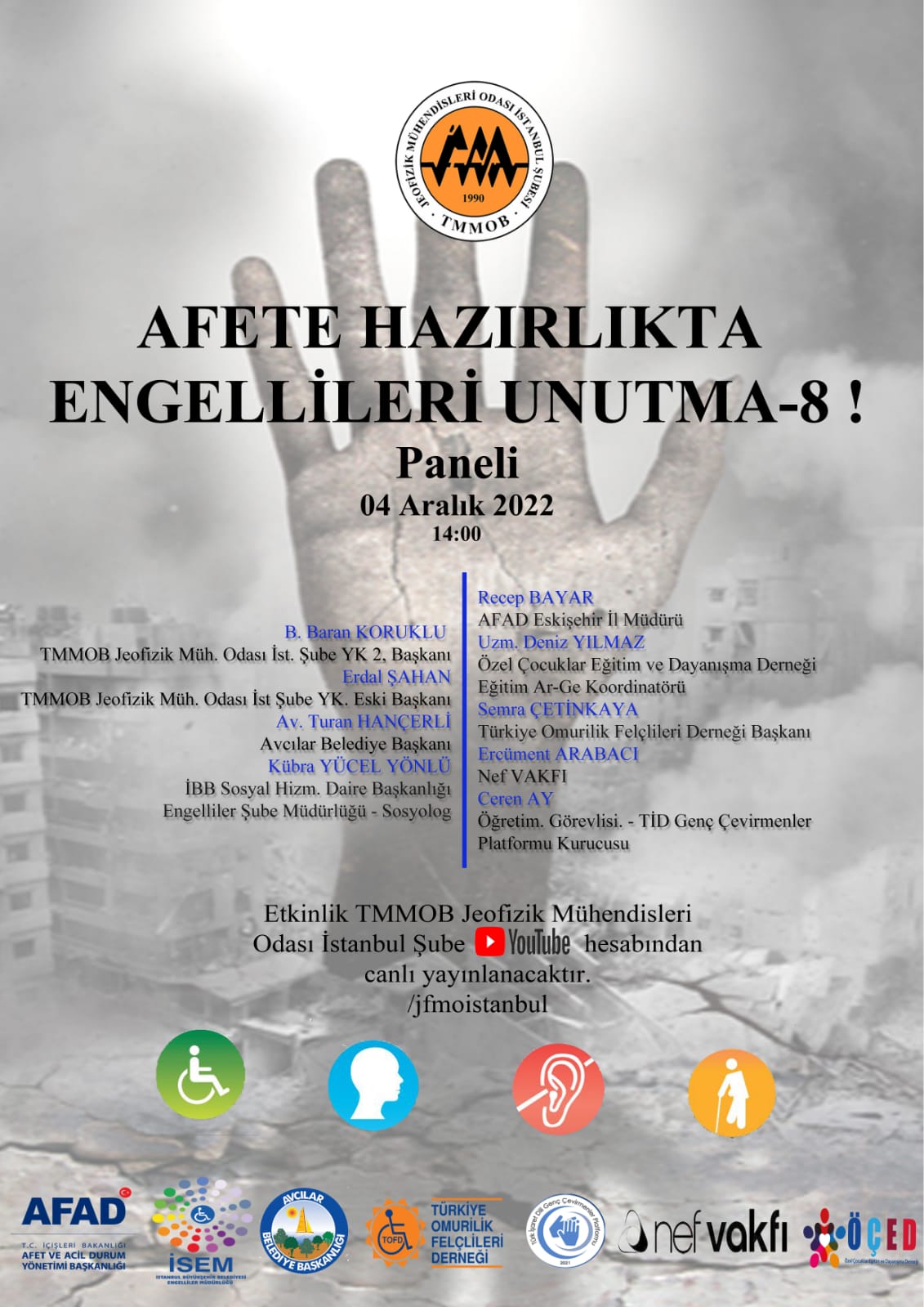 AFETE HAZIRLIKTA ENGELLİLERİ UNUTMA! - 8 PANELİ