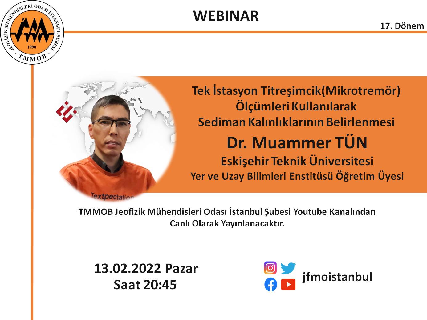 TEK İSTASYON TİTREŞİMCİK MİKROTREMÖR ÖLÇÜMLERİ KULLANILARAK SEDİMAN KALINLIKLARININ BELİRLENMESİ WEBINAR