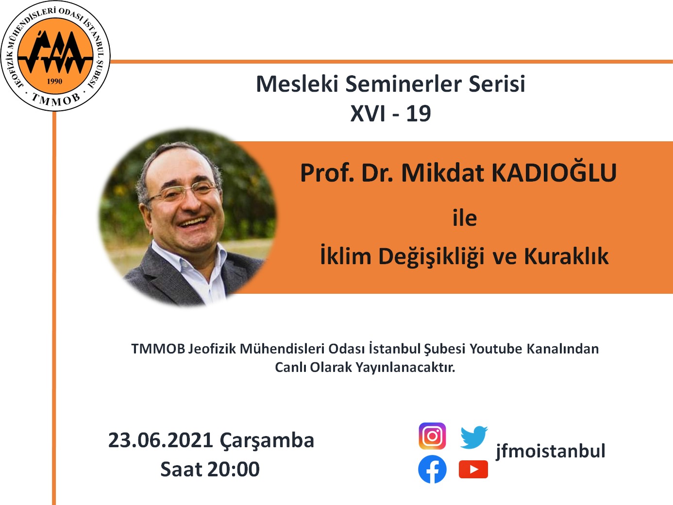 PROF. DR. MİKDAT KADIOĞLU İLE "İKLİM DEĞİŞİKLİĞİ VE KURAKLIK" KONULU CANLI YAYIN