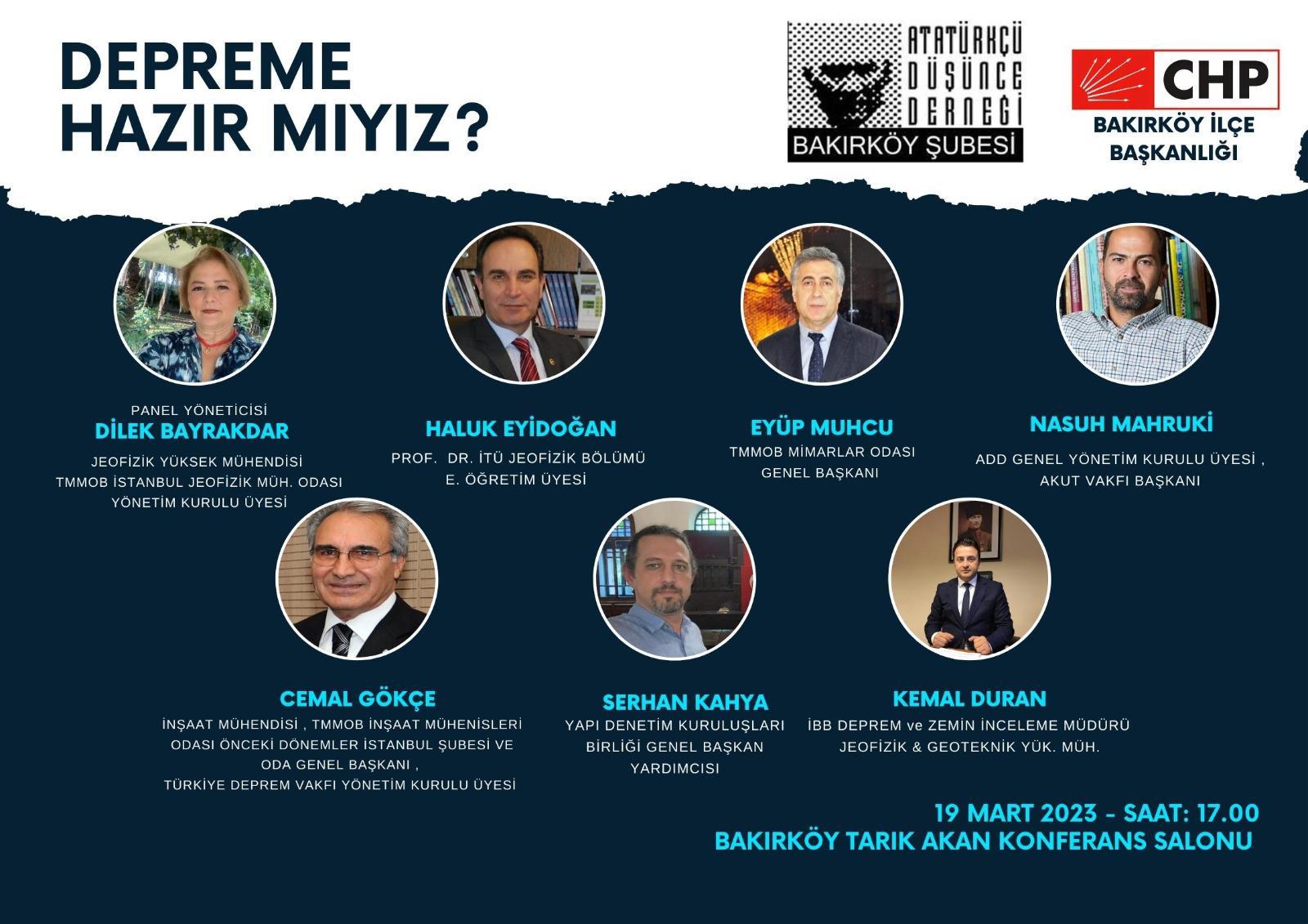 "DEPREME HAZIR MIYIZ?" KONULU PANEL