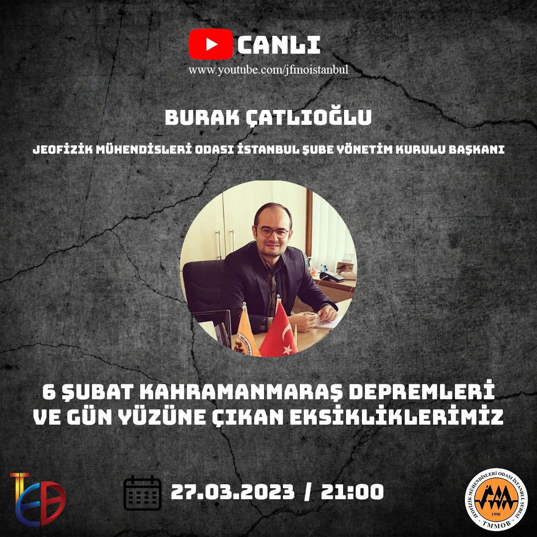 "6 ŞUBAT KAHRAMANMARAŞ DEPREMLERİ VE GÜN YÜZÜNE ÇIKAN EKSİKLERİMİZ" KONULU CANLI YAYIN
