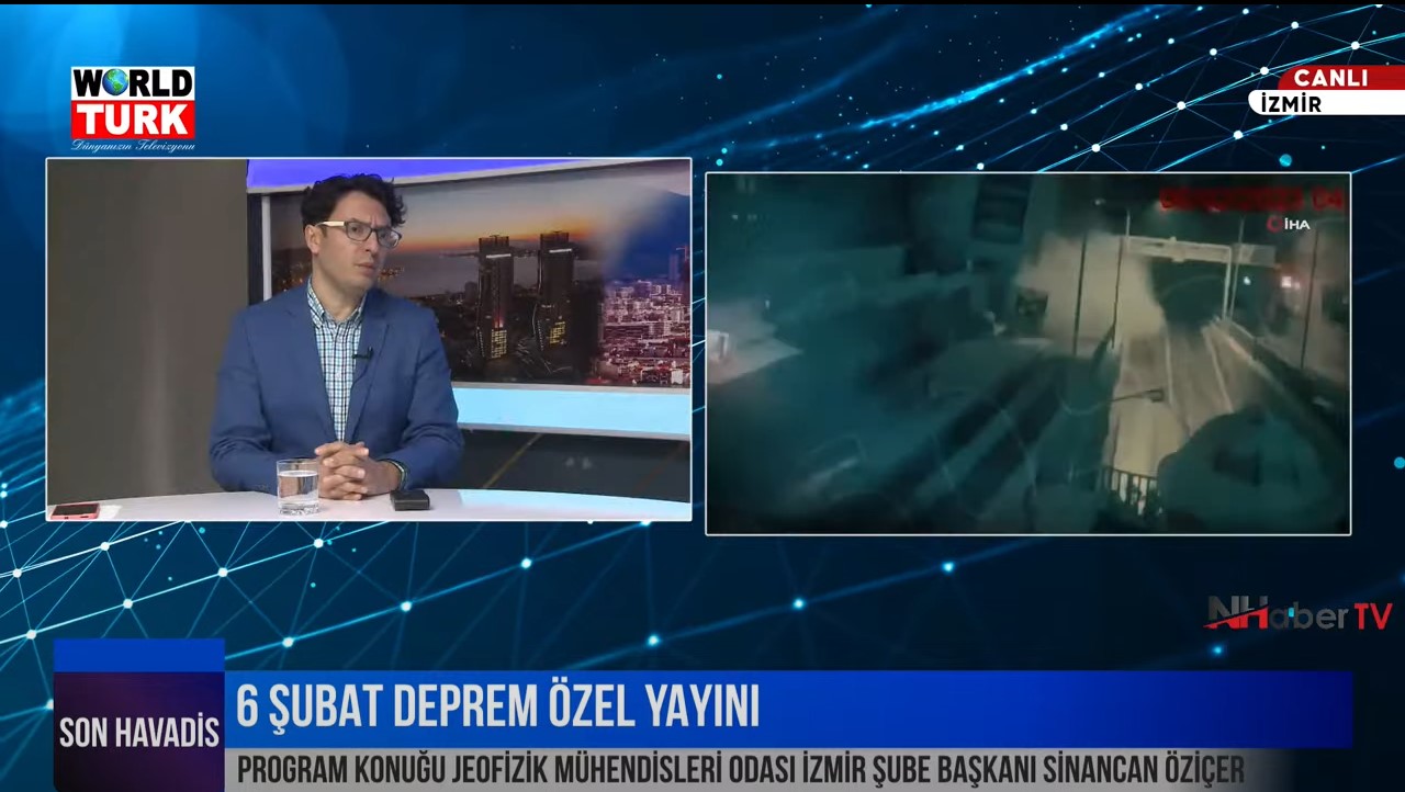 6 ŞUBAT 2023 DEPREMİNİN 1. YIL DÖNÜMÜ NEDENİYLE ŞUBE BAŞKANI SİNANCAN ÖZİÇER'İN KATILDIĞI TV PROGRAMLARI 
