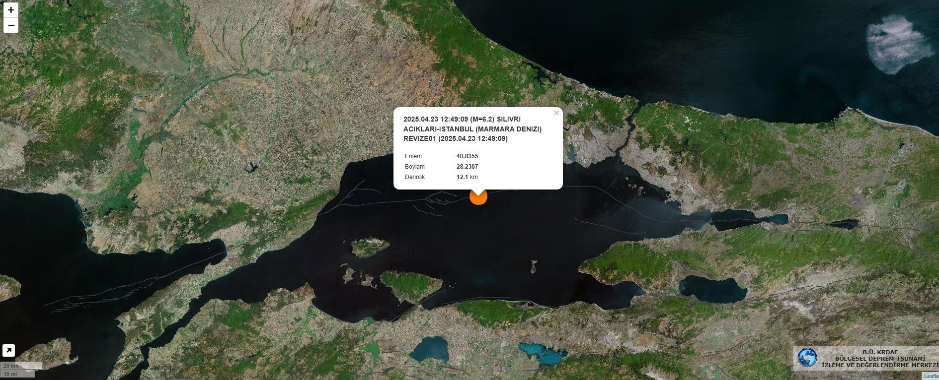 23 Nisan 2025 Marmara Depremi (Mw 6,2) Hk. Basına ve Medyaya Yapılan Açıklamalar ve Bilgilendirmeler