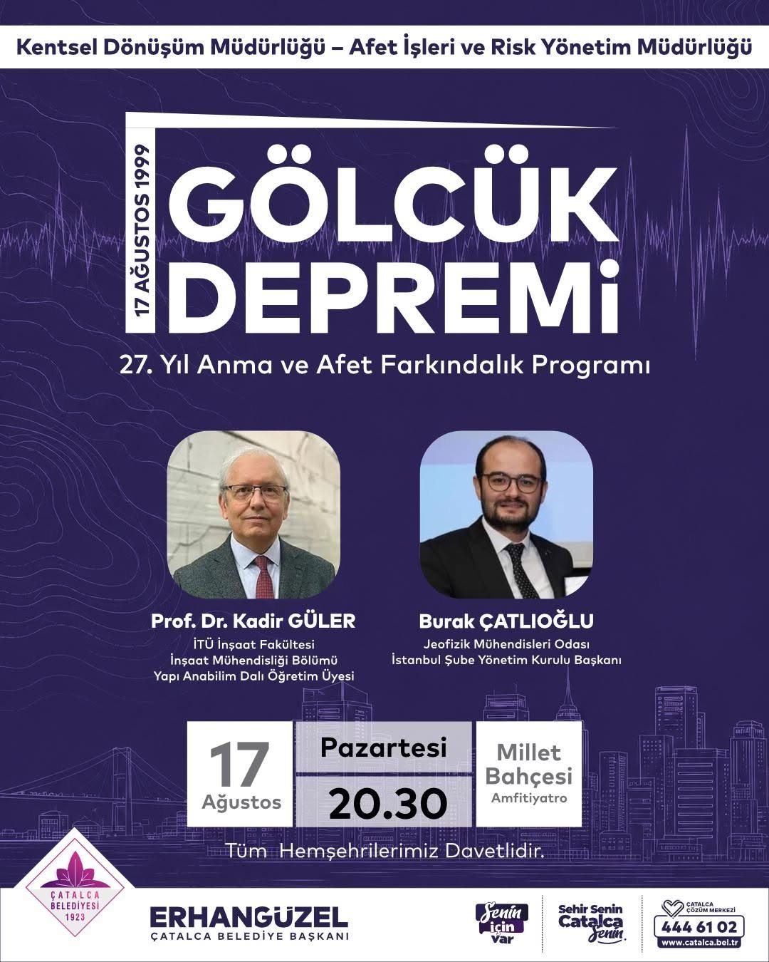 17 Ağustos 1999 Gölcük Depremi 27. Yıl Anma ve Afer Farkındalık Programı