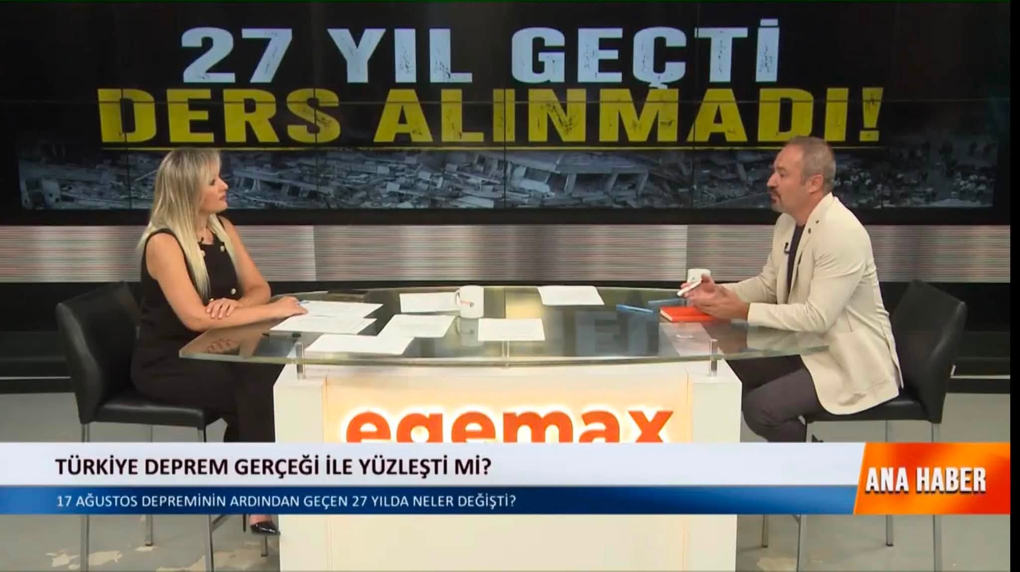 YÖNETİM KURULU BAŞKANIMIZ DOÇ.DR. AYKUT TUNÇEL, EGEMAX TV`DE AYŞEGÜL KOÇ'UN SUNDUĞU ANA HABER'İN KONUĞU OLDU