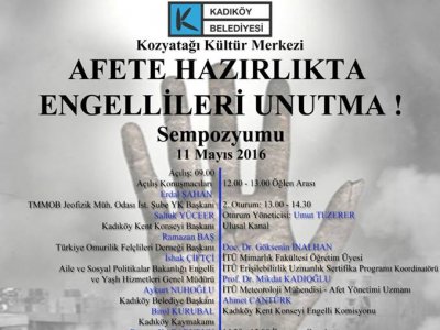 AFETE HAZIRLIKTA ENGELLİLERİ UNUTMA