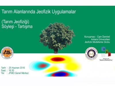 TARIM ALANLARINDA JEOFİZİK UYGULAMALARTARIM JEOFİZİĞİKONULU SÖYLEŞİ 25 HAZİRAN 2016 ANKARA