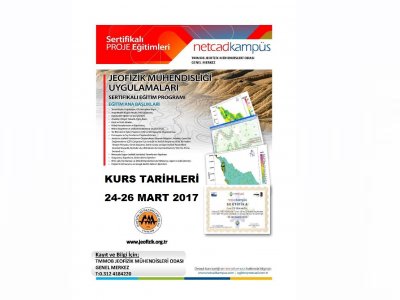 NETCAD JEOFİZİK MÜHENDİSLİĞİ UYGULAMALARI EĞİTİM KURSU 2426 MART 2017 ANKARADA YAPILMASI PLANLANMAKTADIR