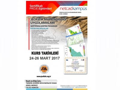 NETCAD JEOFİZİK MÜHENDİSLİĞİ UYGULAMALARI EĞİTİM KURSU 2426 MART 2017 ANKARA