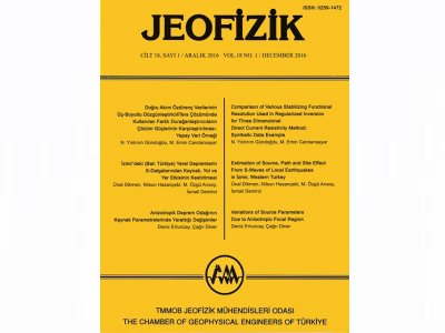 JEOFİZİK DERGİSİ ARALIK 20161 SAYISI WEB SAYFAMIZDA