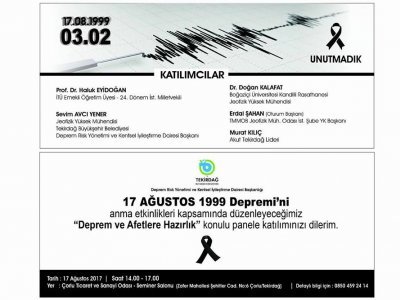 DEPREM VE AFETE HAZIRLIK PANELİ