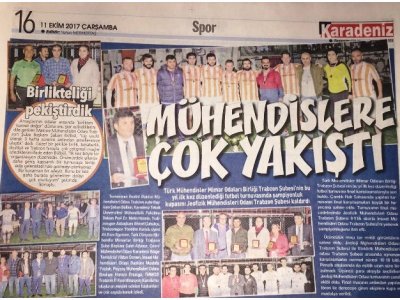 <BR><BR>TMMOB TRABZON İKK FUTBOLTURNUVASINDA JEOFİZİK ŞAMPİYON