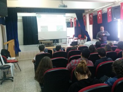HAYRETTİN DURAN ANADOLU LİSESİ`NDE MESLEKİ TANITIM VE TEMEL AFET BİLİNCİ EĞİTİMİ SEMİNERLERİ VERİLDİ