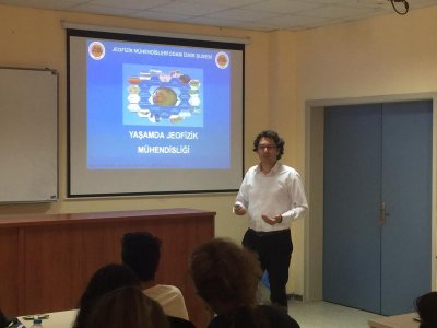 DEÜ JEOFİZİK MÜHENDİSLİĞİ BÖLÜMÜ 1 SINIF ÖĞRENCİLERİNE SUNUM YAPILDI