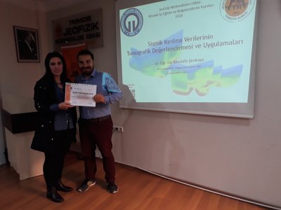 "SİSMİK KIRILMA VERİLERİNİN TOMOGRAFİK DEĞERLENDİRMESİ VE UYGULAMALARI" KURSU 17 KASIM 2018 TRABZON GERÇEKLEŞTİRİLDİ 