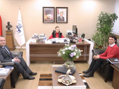 DOKUZ EYLÜL ÜNİVERSİTESİ REKTÖRÜ SN PROFDR NÜKHET HOTAR MAKAMINDA ZİYARET EDİLDİ