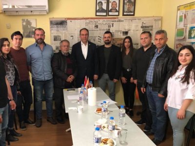 CHP ADANA MİLLETVEKİLİ ZÜLFİKAR İNÖNÜ TÜMER`İN ŞUBEMİZİ ZİYARETİ