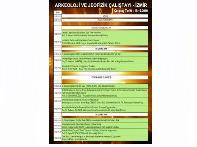 <BR><BR>ARKEOLOJİ VE JEOFİZİK ÇALIŞTAYIİZMİR