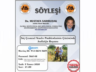 "SIĞ ÇEVRESEL YER ALTI PROBLEMLERİNİN ÇÖZÜMÜNDE JEOFİZİĞİN BAŞARISI"KONULU SÖYLEŞİ 