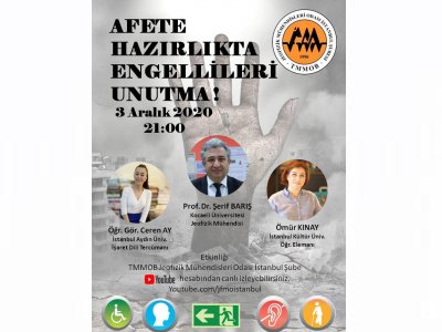 AFETE HAZIRLIKTA ENGELLİLERİ UNUTMA