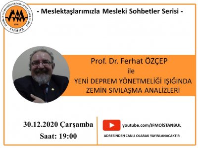 PROF DR FERHAT ÖZÇEP İLEYENİ DEPREM YÖNETMELİĞİ IŞIĞINDA ZEMİN SIVILAŞMA ANALİZLERİ KONULU SÖYLEŞİ 