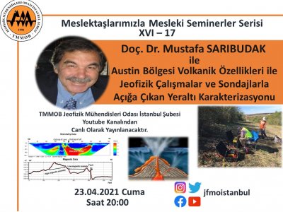 DOÇ DR MUSTAFA SARIBUDAK İLE AUSTİN BÖLGESİ VOLKANİK ÖZELLİKLERİ İLE JEOFİZİK ÇALIŞMALAR VE SONDAJLARLA AÇIĞA ÇIKAN YERALTI KARAKTERİZASYONU