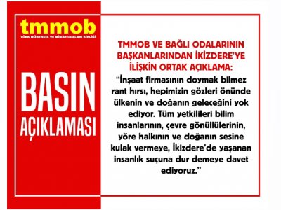 İKİZDEREDEKİ DOĞA KATLİAMI DURDURULSUN