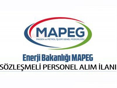 <BR><BR>ENERJİ VE TABİİ KAYNAKLAR BAKANLIĞI MADEN VE PETROL İŞLERİ GENEL MÜDÜRLÜĞÜNDEN SÖZLEŞMELİ PERSONEL ALIM İLANI