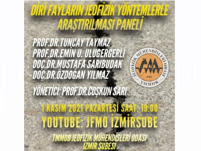 <BR><BR>DİRİ FAYLARIN JEOFİZİK YÖNTEMLERLE ARAŞTIRILMASI PANELİ 