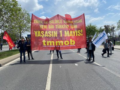 1 MAYIS' TA TMMOB KORTEJİYLE ALANDAYDIK