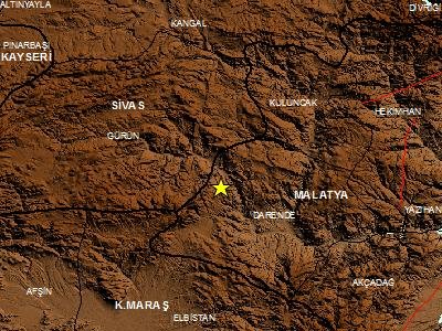 DEPREM; 16022012 SAAT 13:01 ML: 46 DARENDEMALATYA