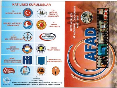 `0107 MART BURDUR DEPREM HAFTASI` ETKİNLİKLERİ