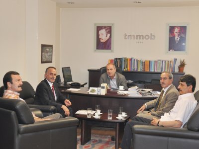 TMMOB BAŞKANI MEHMET SOĞANCI MAKAMINDA ZİYARET EDİLDİ