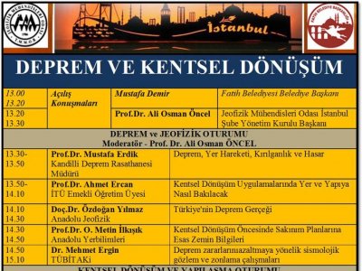 DEPREM VE KENTSEL DÖNÜŞÜM KONFERANSI