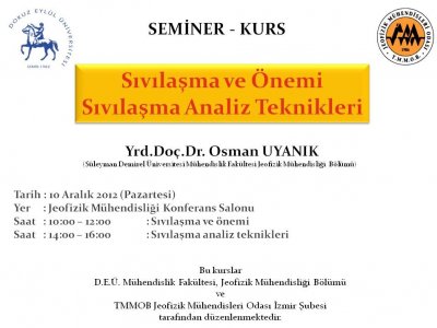 SIVILAŞMA VE ÖNEMİSIVILAŞMA ANALİZ TEKNİKLERİ SEMİNERİ 10 ARALIK 2012