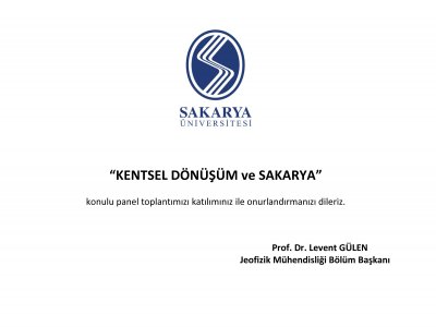 PANEL; KENTSEL DÖNÜŞÜM VE SAKARYA 9 MART 2013