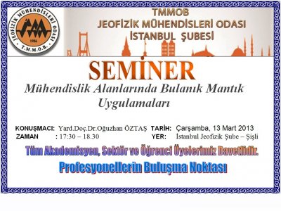 MÜHENDİSLİK ALANLARINDA BULANIK MANTIK UYGULAMALARI KONULU SEMİNERE DAVET