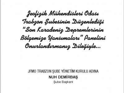 PANEL: SON KARADENİZ DEPREMLERİ VE BÖLGEMİZE YANSIMALARI 27032013
