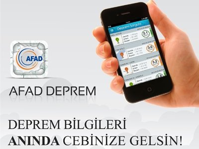 TÜRKİYE`NİN DEPREM AKTİVİTESİ ANLIK OLARAK AKILLI TELEFONLAR VE TABLETLERDE