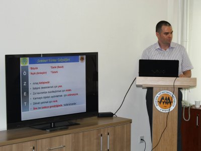 SEMİNER VERME TEKNİKLERİ KONULU SEMİNER YAPILDI 29052013