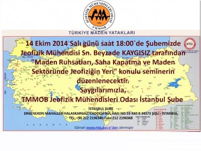 MADEN RUHSATLARI SAHA KAPATMA VE MADEN SEKTÖRÜNDE JEOFİZİĞİN YERİ SEMİMERİ